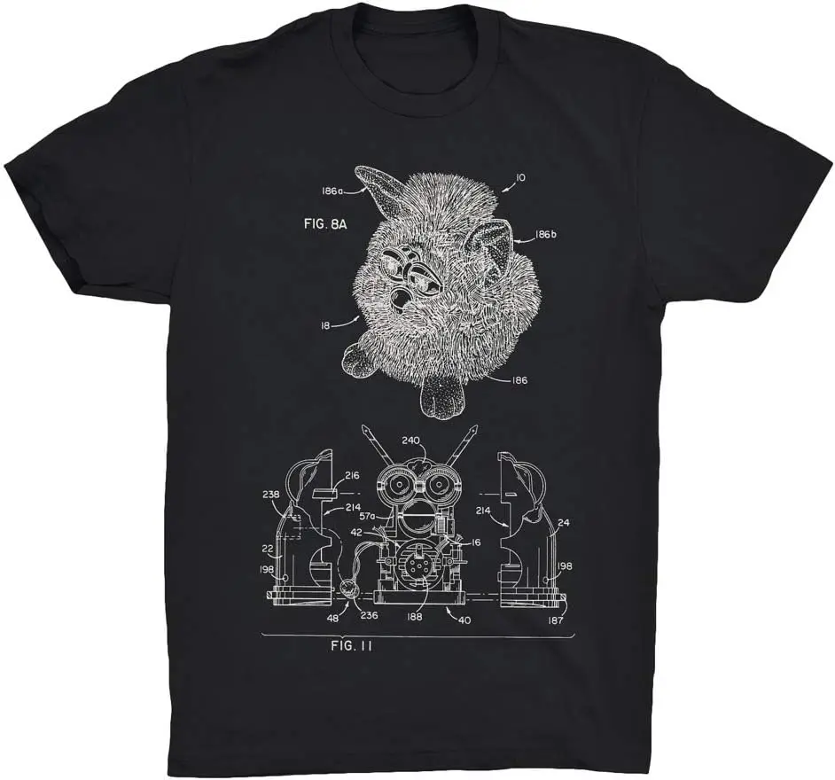 

Furby Patent T-Shirt. Furby Tshirt 100% Soft Cotton Tshirt Premium Tee Casual O-Neck Tee Shirts Streetwear