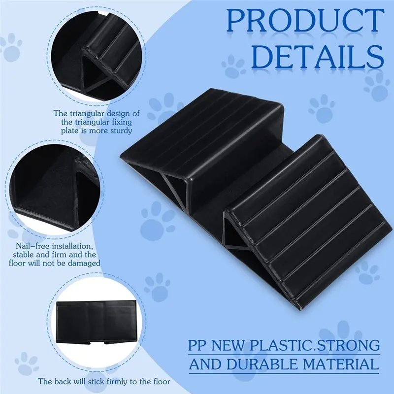 B69C 6 Pcs Pet Gate Support Feet Freestanding Dog Gates Stabilizer Feet Plastic Triangle Reinforcement Configurable Isolation Fe