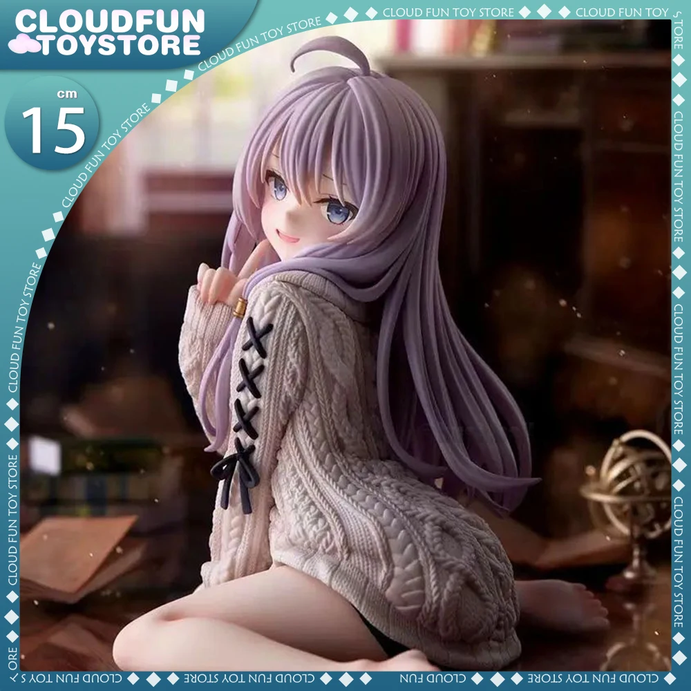 The 150.Of Elaina Anime WPanama ing Witch, figurines d'action Elaina, robe pull violette assise, jouet modèle fille, cadeau d'anniversaire, 15cm