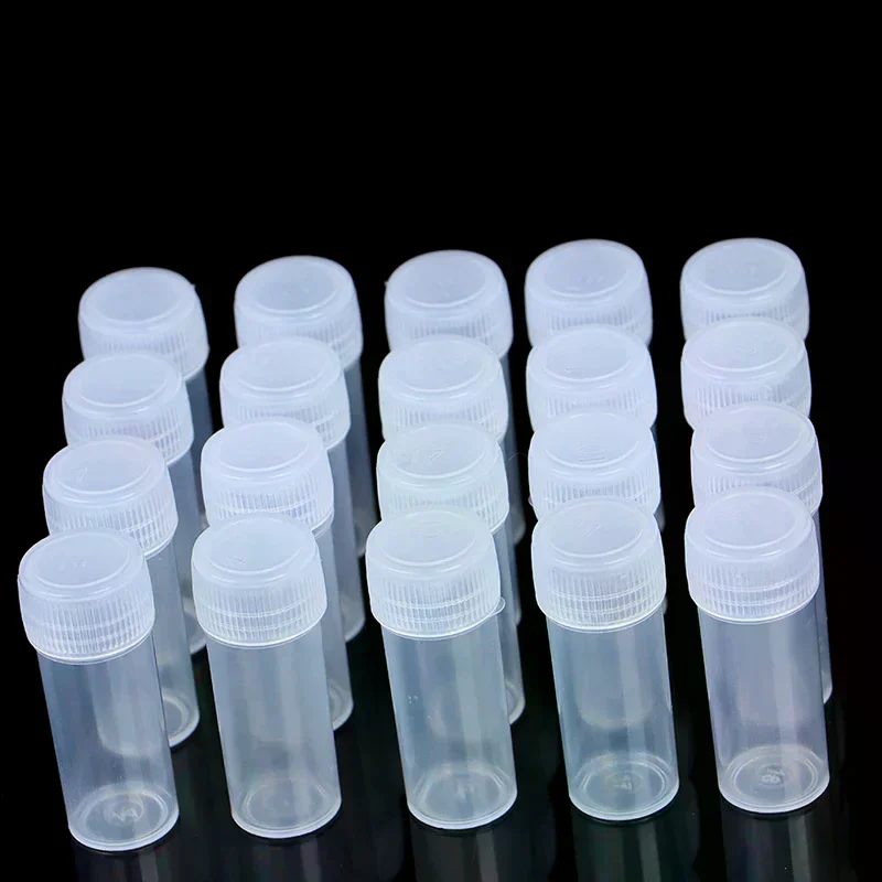 5ml Plastic Sample Bottle Test Tube Mini Small Bottles Vials Storage Containers