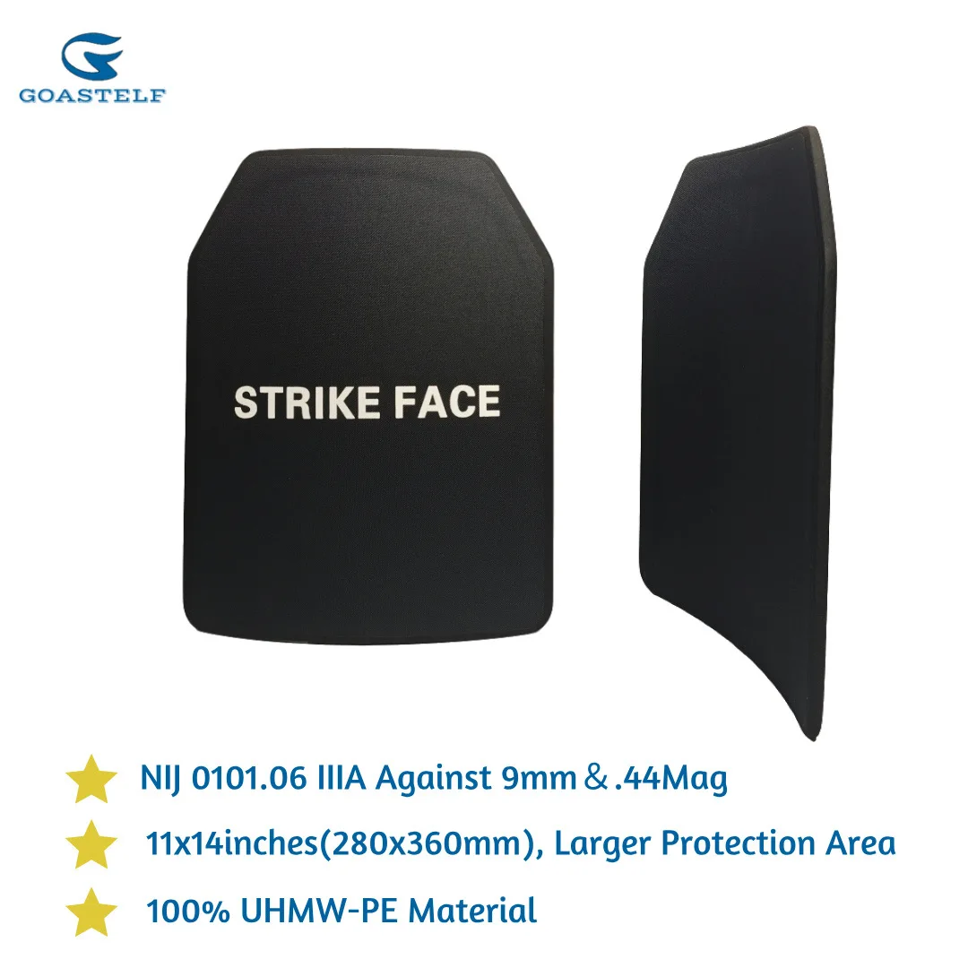 11“x14”inch NIJ IIIA PE Ballistic Plate 28x36cm Bulletproof Plate For Tactical Vest Body Armor Backpack Panel Against 9mm＆.44Mag