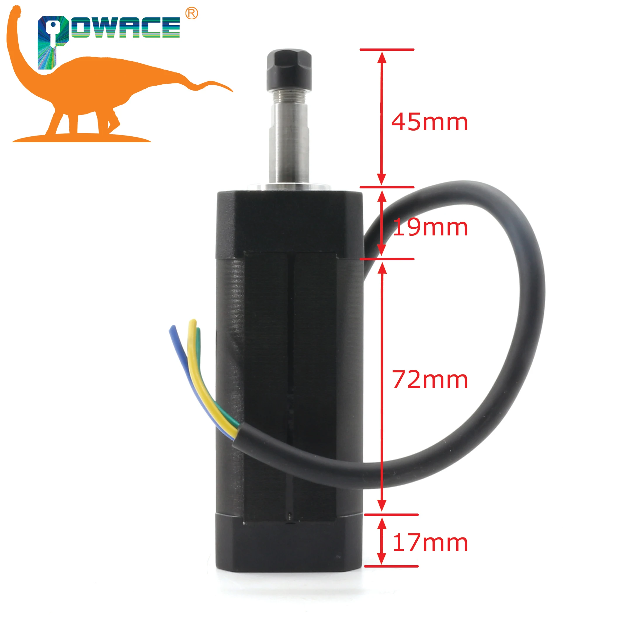 104W ER8 Square DC Brushless spindle motor CNC kit & DBD200 24V Driver For Router Milling