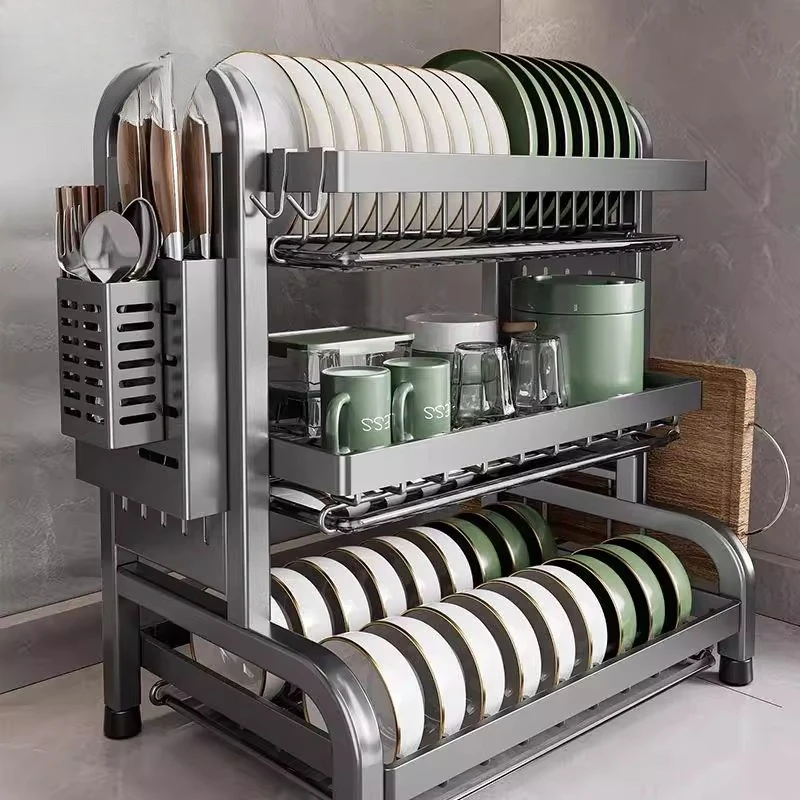 

Submarine Stainless Steel Bowl Storage Rack Dish Drain Rack Multifunctional Bowl High Quality