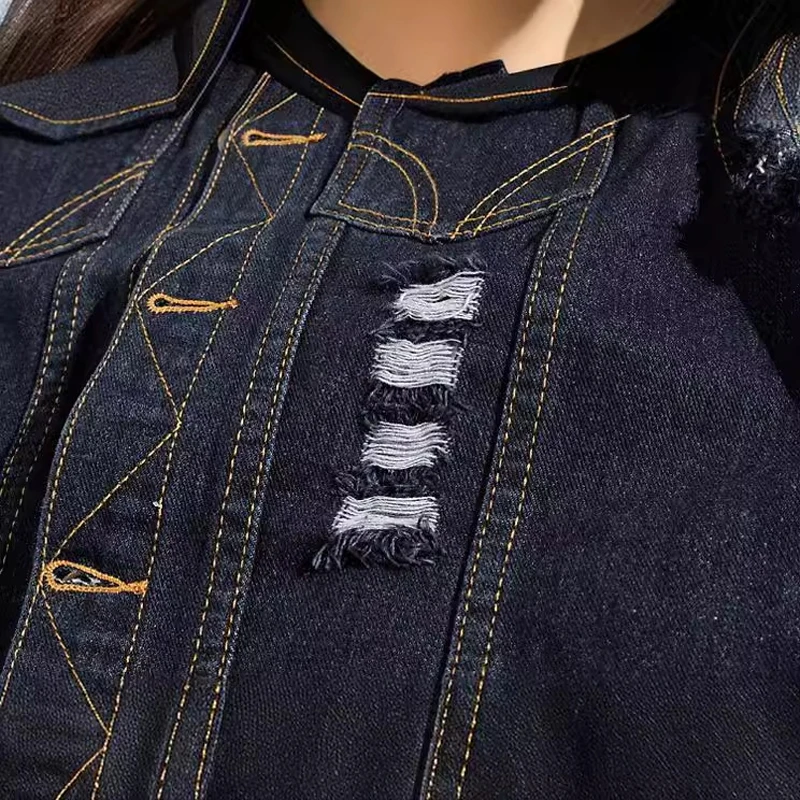 Autumn Men's Denim Vest Men Retro Streetwear Ripped Jean Sleeveless Jackets  Fashion Cotton Windbreaker Waistcoat Men Clothing