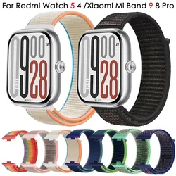 Nylon Loop Strap for Redmi Watch 6 5 4 Breathable Watchband Correa Replaceable Xiaomi Mi Band 8 9 Pro Bracelet Belt Accessories