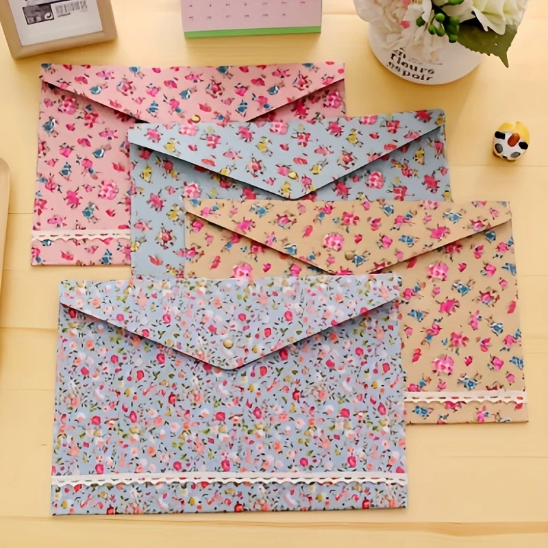 أكياس تخزين الملفات - حقائب ملفات مطبوعة على شكل زهور عصرية عالية الجودة |   سعة تخزين كبيرة للمكتب والمنزل والمدرسة