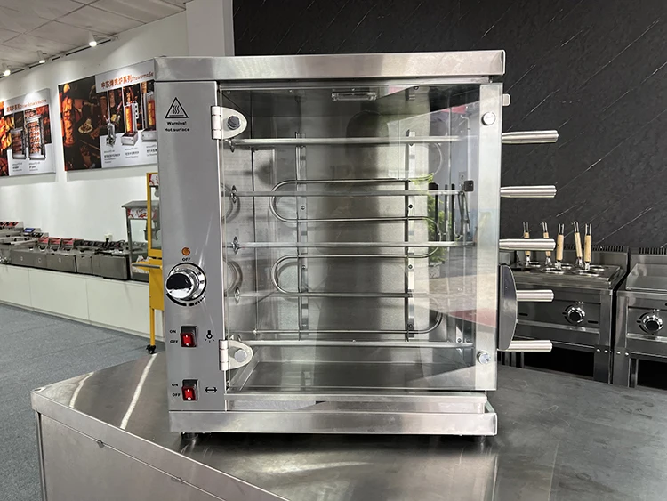 Commercial Restaurant Chicken Rotary Oven BBQ Electric Rotisserie Large Capacity Automatic Kebab Chicken Meat Grill Machine
