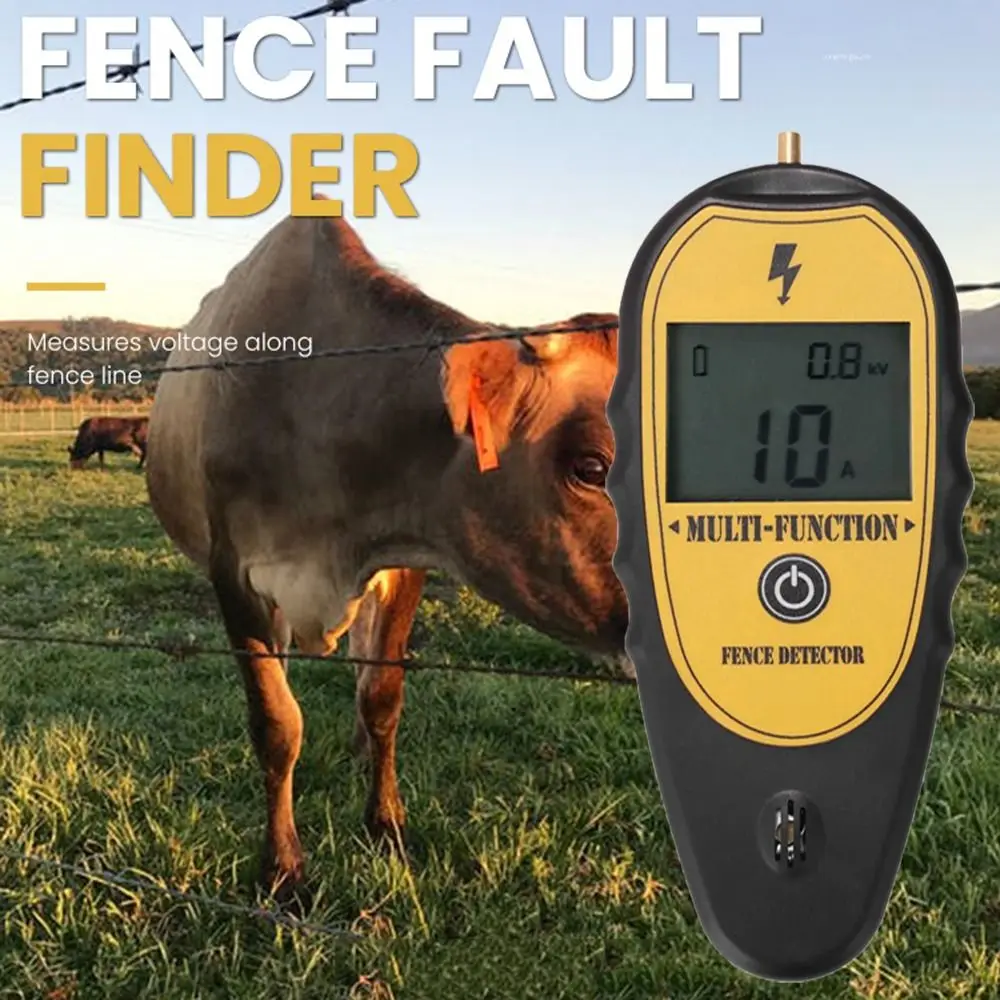 

200-15000V Ranch Fence Voltege Tester Electronic LCD Display Fence Fault Finder Digital Current Direction Tester Pasture Fence