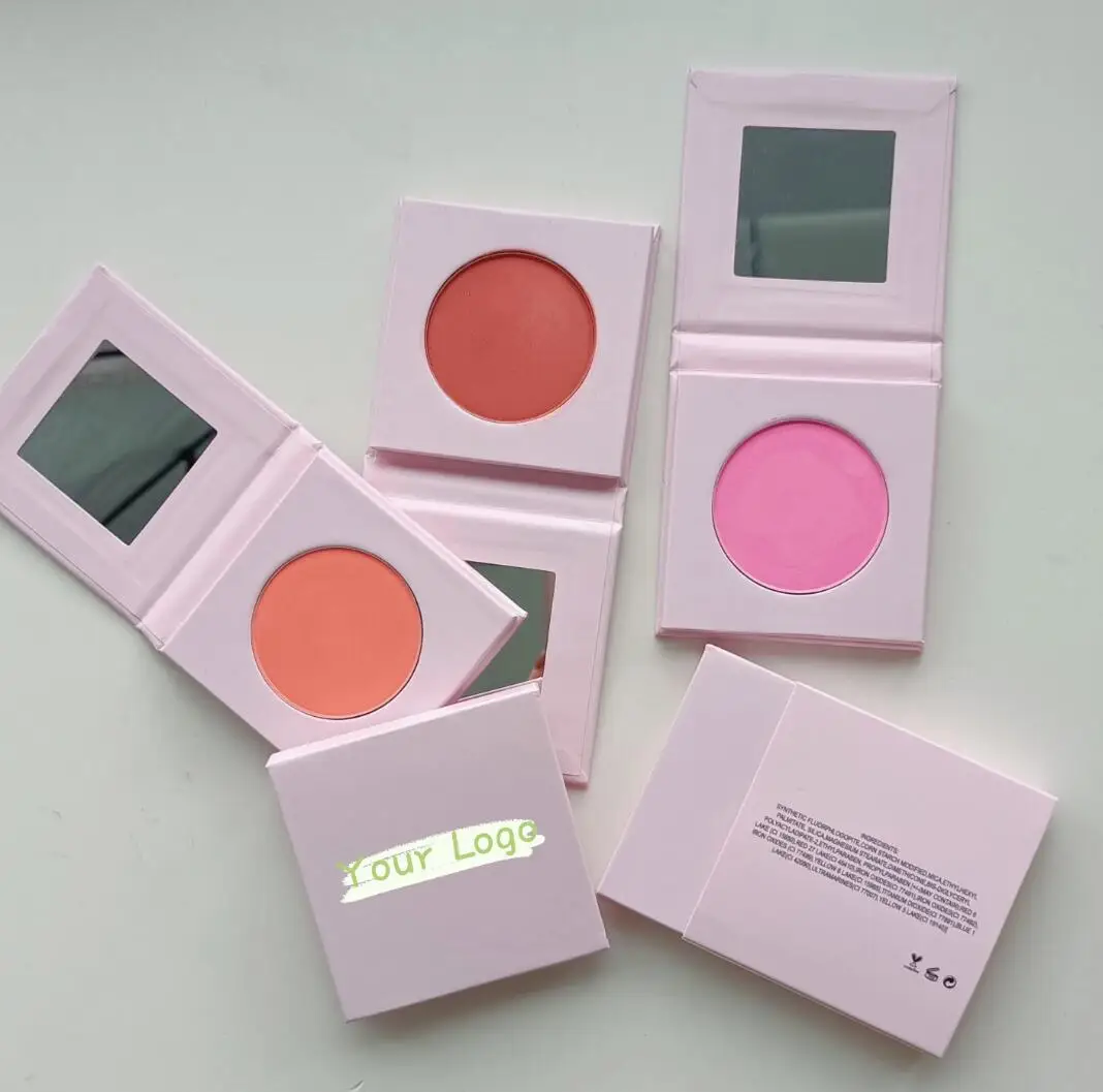 Single Blush Natural Matte Face Blusher Cheek Contour Peach Blush Palette Powder Wholesale Customize Own Logo Makeup Cosmetics