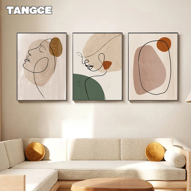 

Abstract Matisse Face Line Art Wall Posters Interior Canvas Painting Nordic Color Block Print Picture for Living Room Home Decor