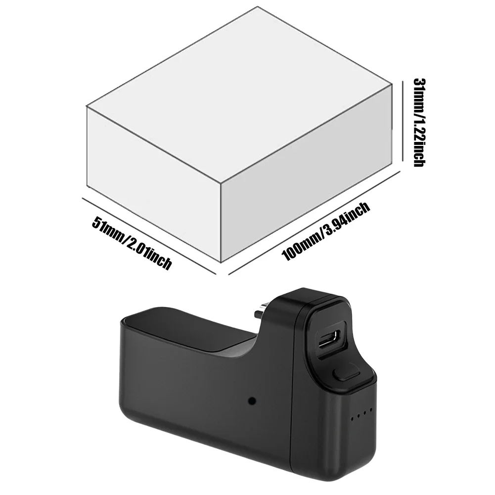 Akumulator zewnętrzny 3400 mAh z wyświetlaczem LED i klipsem na tył z kablem ładującym Zamiennik akumulatora do PS5 Edge
