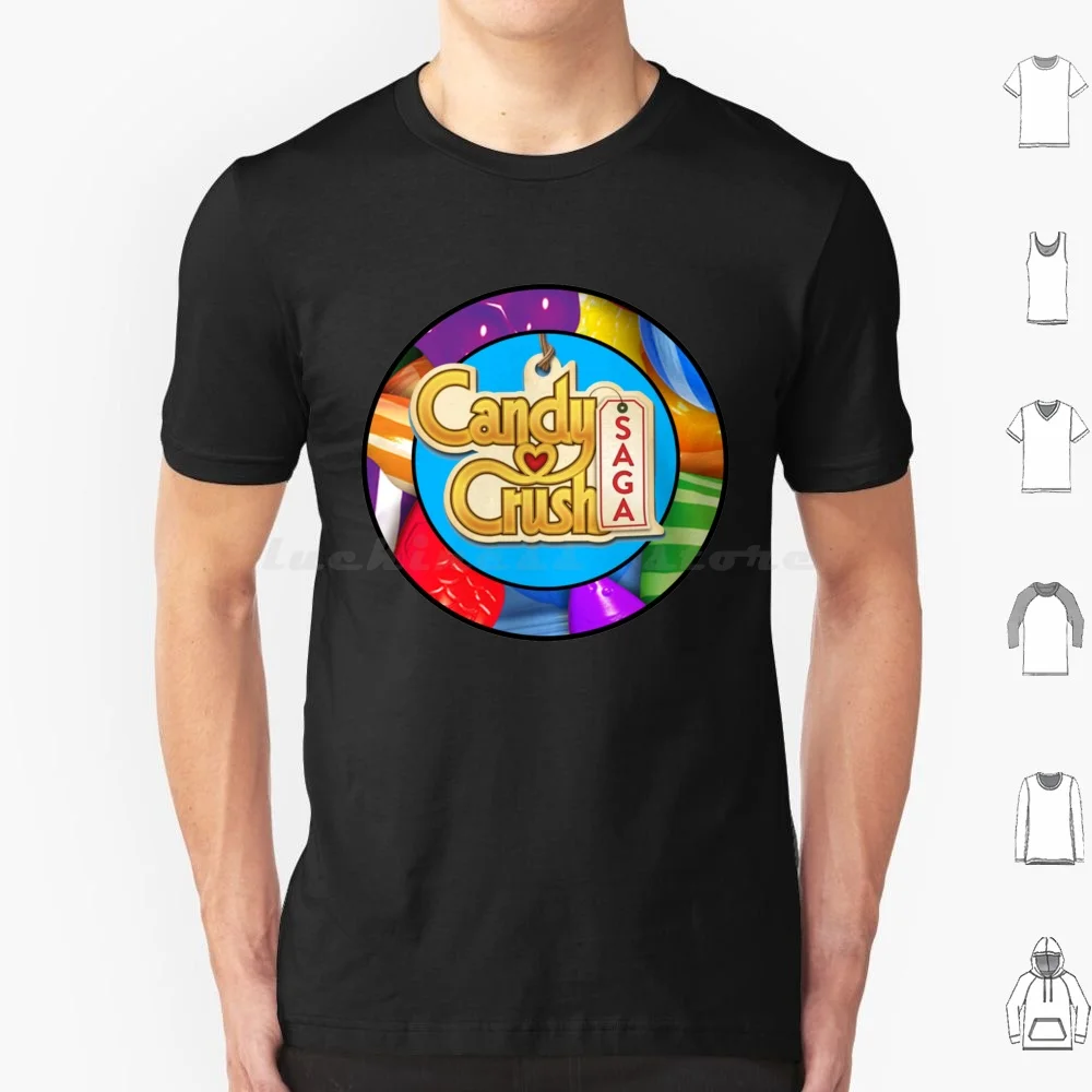 Doces esmagamento arco-íris doces t camisa 6xl algodão legal t doce esmagamento saga jogos jogo amor doce telefone engraçado
