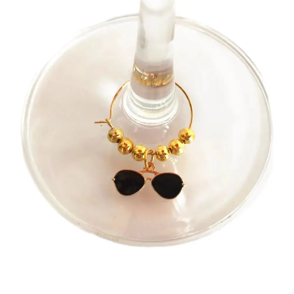 Wine charms New Fashion Design 6PCS Wine Glass Charms Rings Marker Christmas Party Bar Table Decorations Christmas Gift