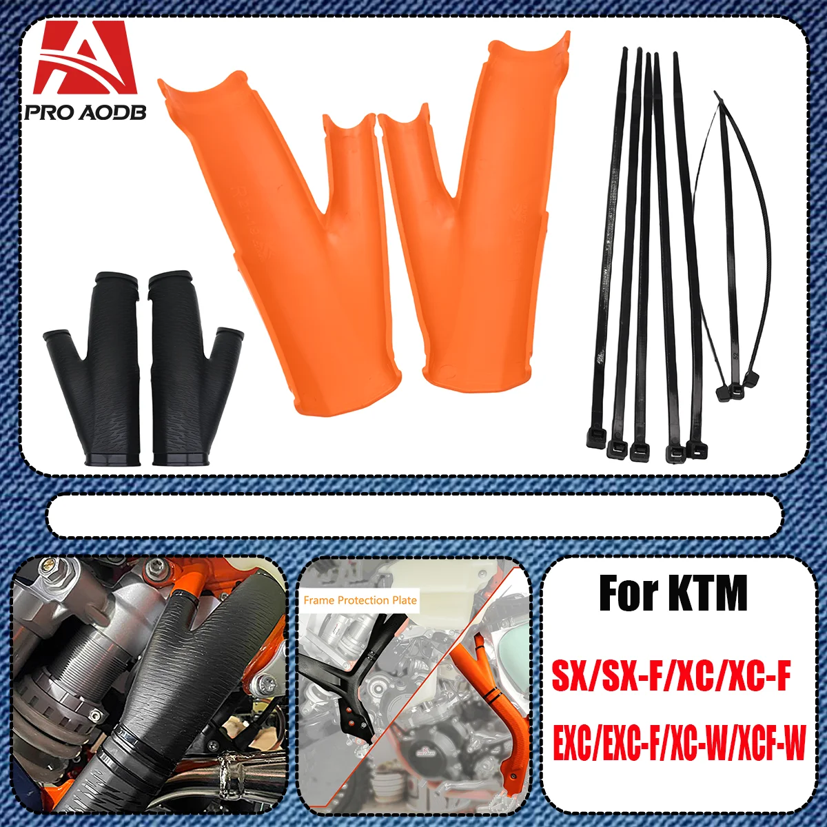 

Motocross X-Grip Frame Guard Protection Cover For KTM SX SX-F XC XCF EXC EXCF XC-W XCF-W 125-500 Enduro Dirt Pit Bike 2019-2023