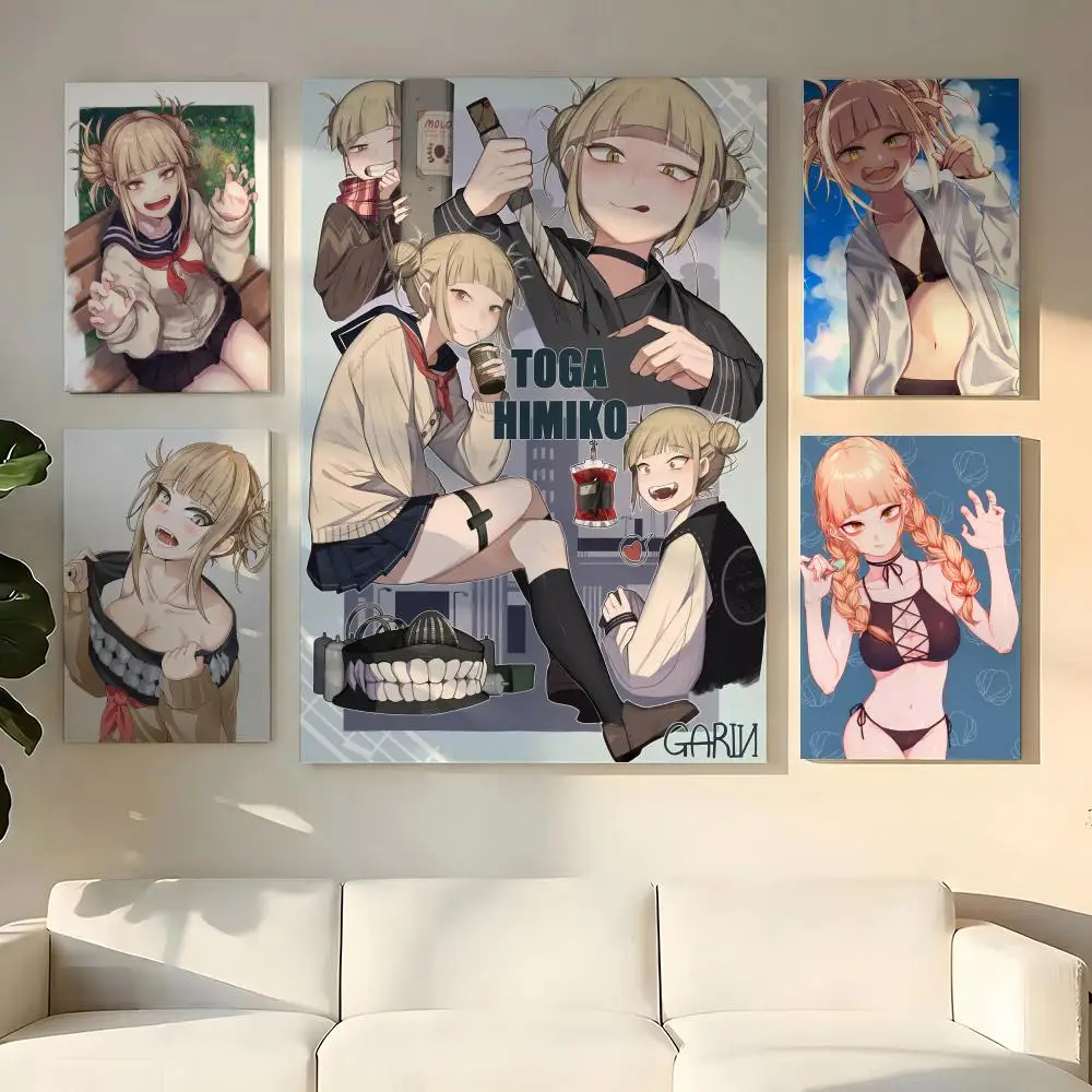 

Himiko Toga My Hero Academia Painting Calligraphy Eco HD Canvas Wall Art With Optional Inner Frame | Hallway Decor