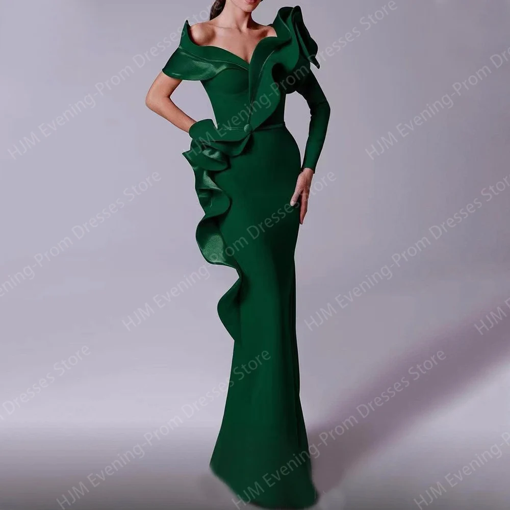 Elegant Long Evening Dresses for Women V-Neck Floor-Length Mermaid Prom Party Wedding Special Events Gala Dance Dress 2024