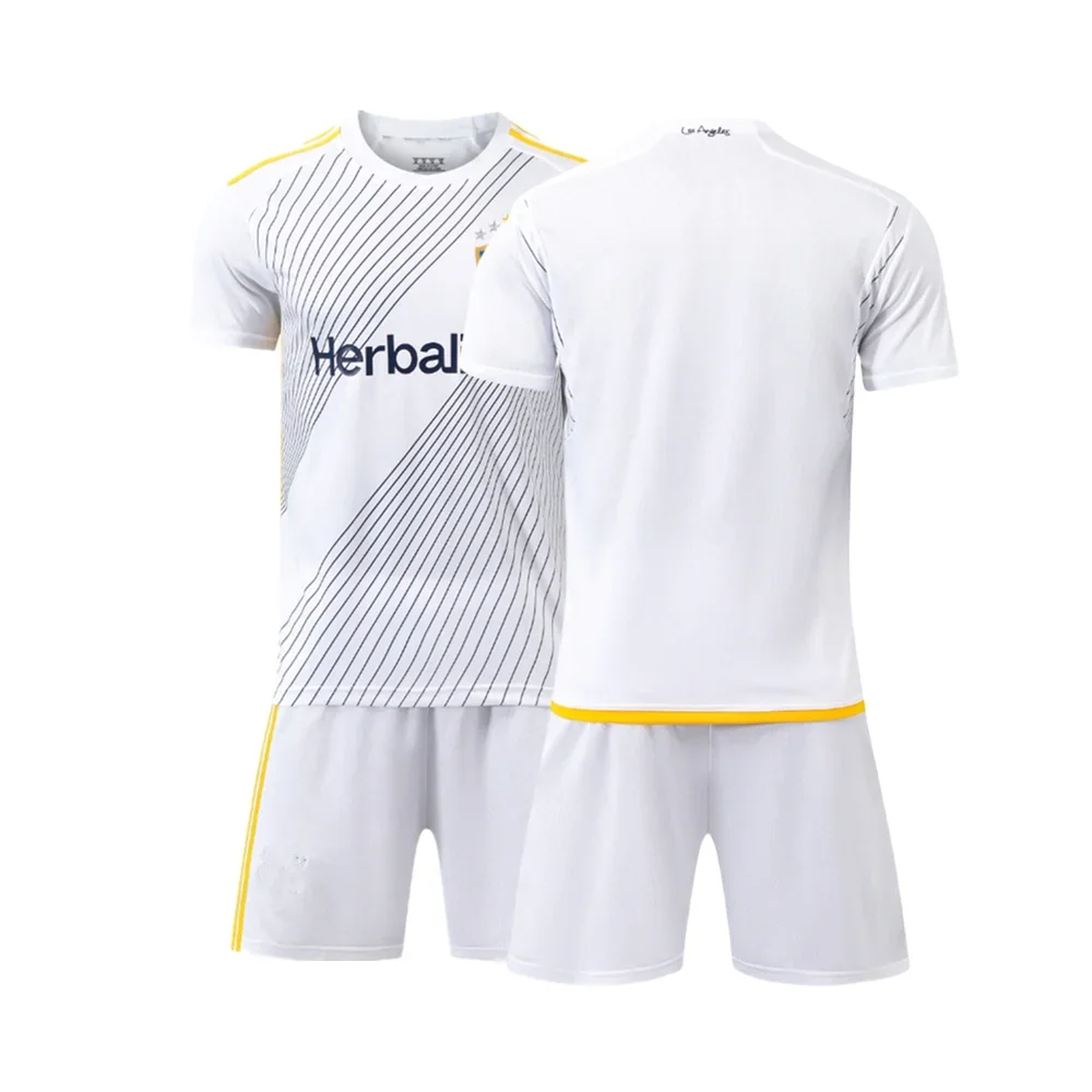 Parenting children\'s  sport set boy girl  LA Galaxy Fans shirt Training wear men and kids games football kits Leisure Uniforms