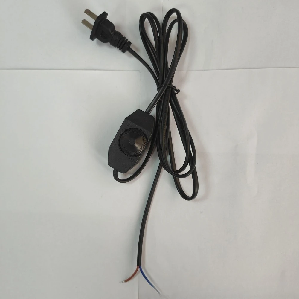 1.8 Meters Dimming Flat Plug Round Plug Power Cord  Regulation Temperature Control Switch Desk Lamp Floor Lamp Cable