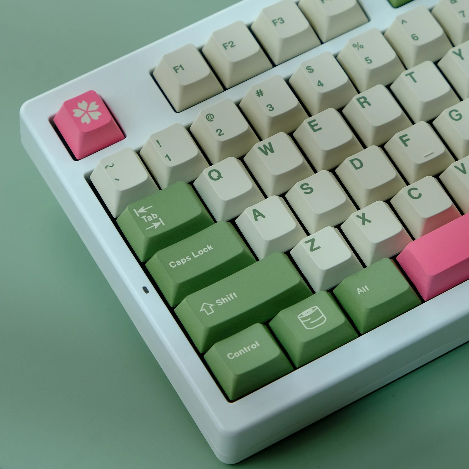 Juego de teclas GMK Hanami Dango, teclas de sublimación de tinte PBT, teclas de perfil de cereza para Teclado mecánico con cambio de 1,75u 2U, 1 Juego