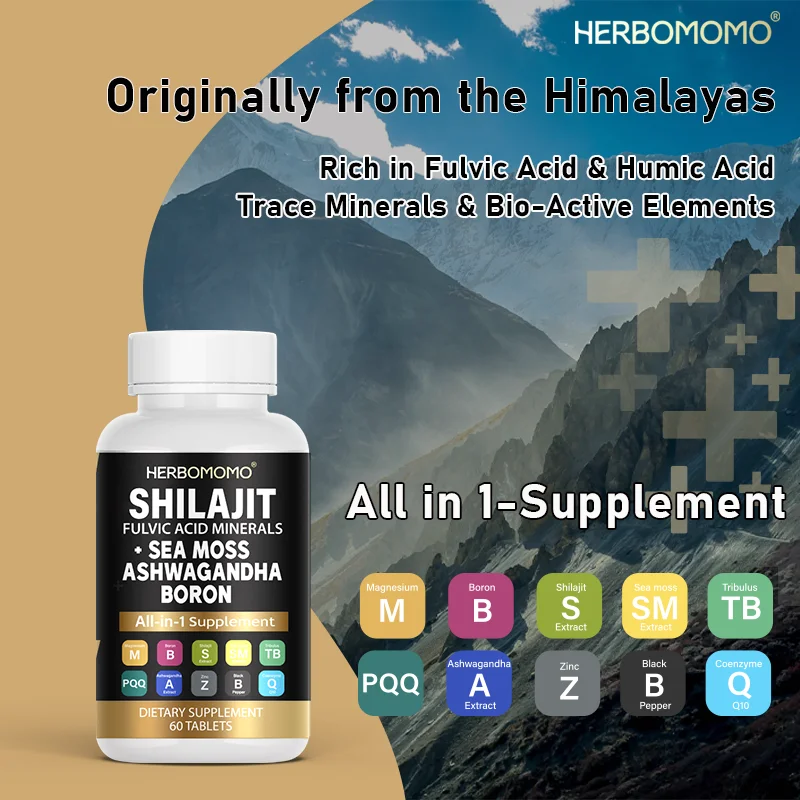 Natural Shilajit Resin Original Drink Mineral Supplements for Immune Health, Metabolism Overall Physical Health - 60 Count