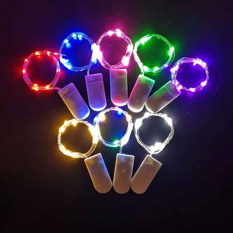 

10 Pcs/lots LED Lighting Strings Chain Button Light Battery Light Cake Gift Box Decorative Lamp Christmas Decoration Copper