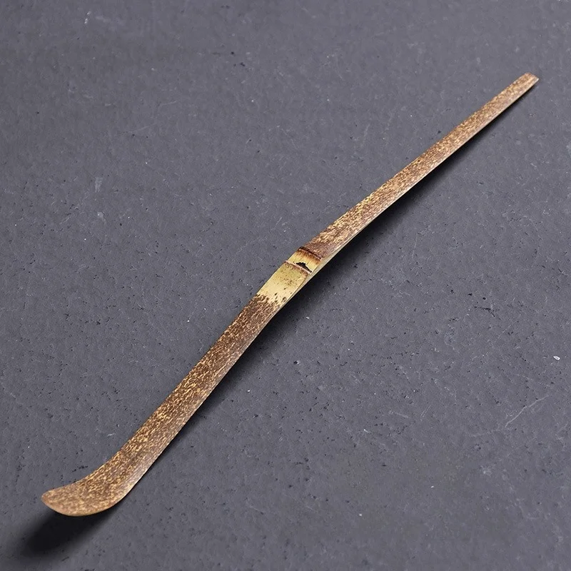 Japanese Style Carbonized Bamboo Tea Spoon Matcha Powder Spoon Traditional Bamboo Tea Server Tea Needle Pot Whisking Tool