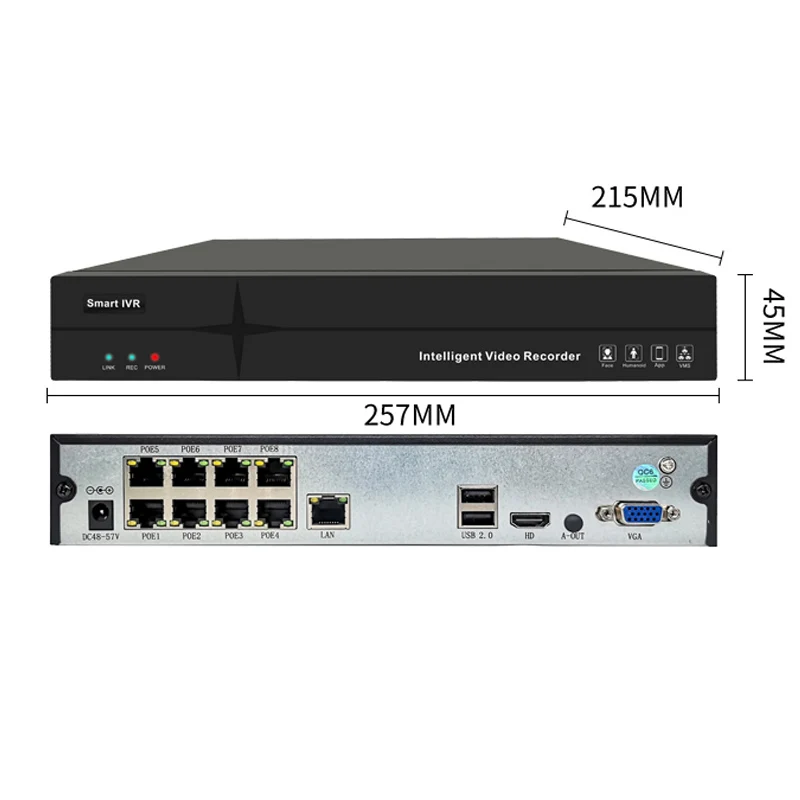 HKWASION 8ch 5MP, POE,System Kit, IR Leds, NVR Recorder, 24H Recording ,Security Surveillance,