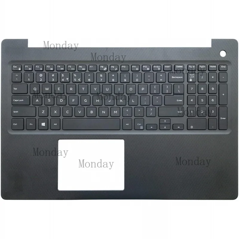 

W For Dell Inspiron 15 3000 3583 P4MKJ 0P4MKJ Black Palmrest Non-Backlit Keyboard