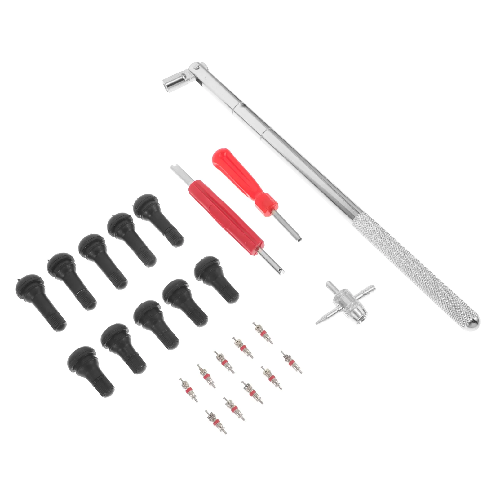 

36 Pcs Valve Pull Rod Tire Single Head Core Extractor Stem Tool Installation Puller Plastic Replacement Kit
