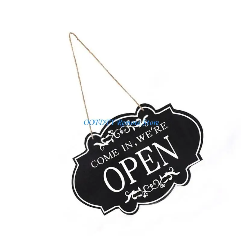 Dubbelzijdig open gesloten bord 33x20cm Houten open gesloten borden voor zakelijk gebruik in cafés en winkels