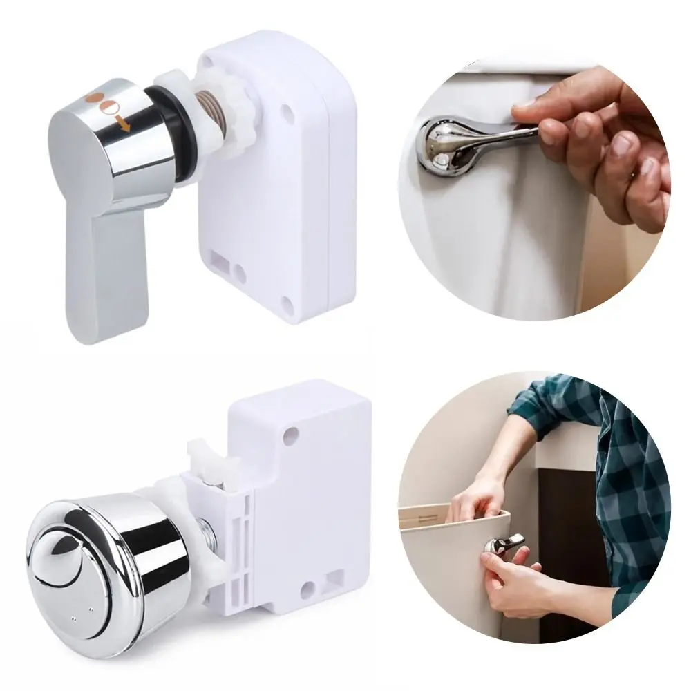 Double Flush Toilet Flush Button Cable Operated Easy Install Toilet Flush Handle Adjustable with Cable Box