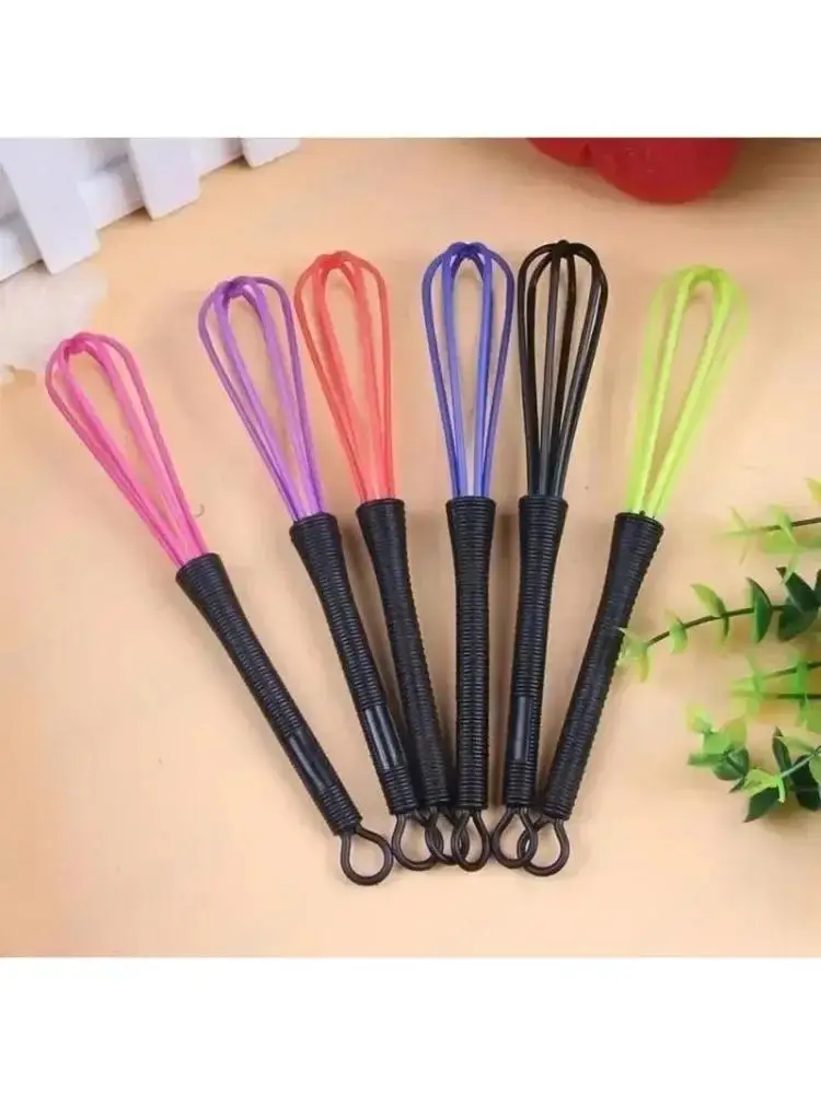 Batteur à œufs manuel Portable, cuisson de cuisine, mélange de crème en plastique, outil à mousser, Salon de coiffure, mélange de teinture capillaire, produit en gros, 1/5 pièces