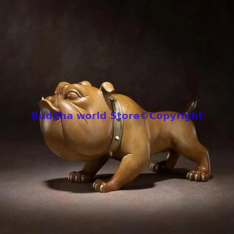 

Global Limited Edition TOP COOL BRASS Christmas ART 3D Naive lovely Bulldog Animal dog home Bar club decor Ornament