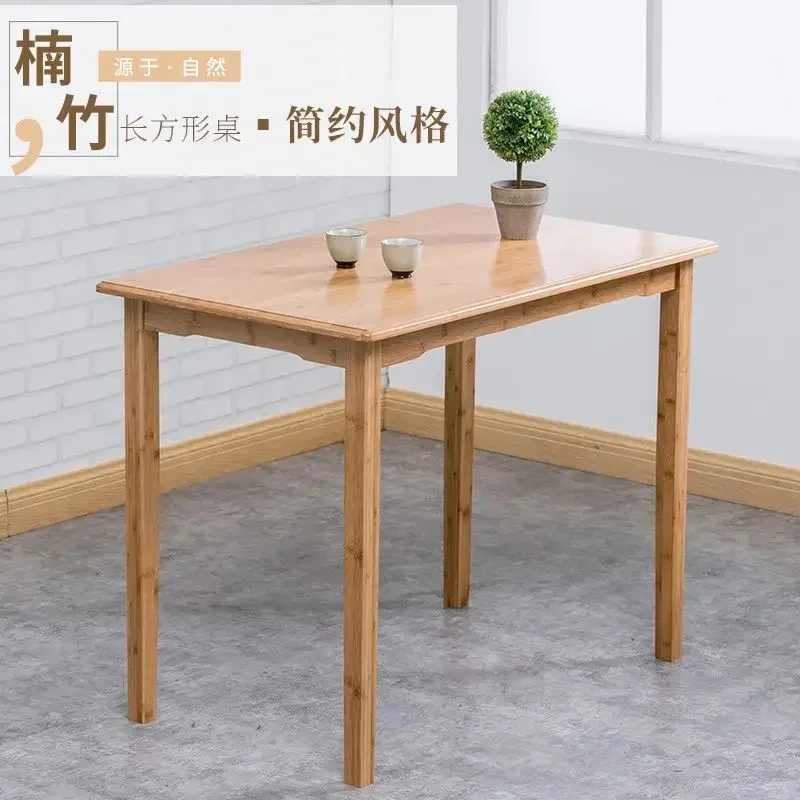 

Thickened Rectangular Dining Table Simple Computer Desk Study Desk Writing Desks Long Bamboo Dining Tables Dining Room Furniture