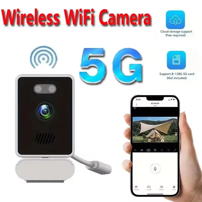

5G мини-камера Wi-Fi портативная мобильная видеокамера обнаружения умный дом наблюдение безопасность камера удаленного мониторинга 2025 новинка
