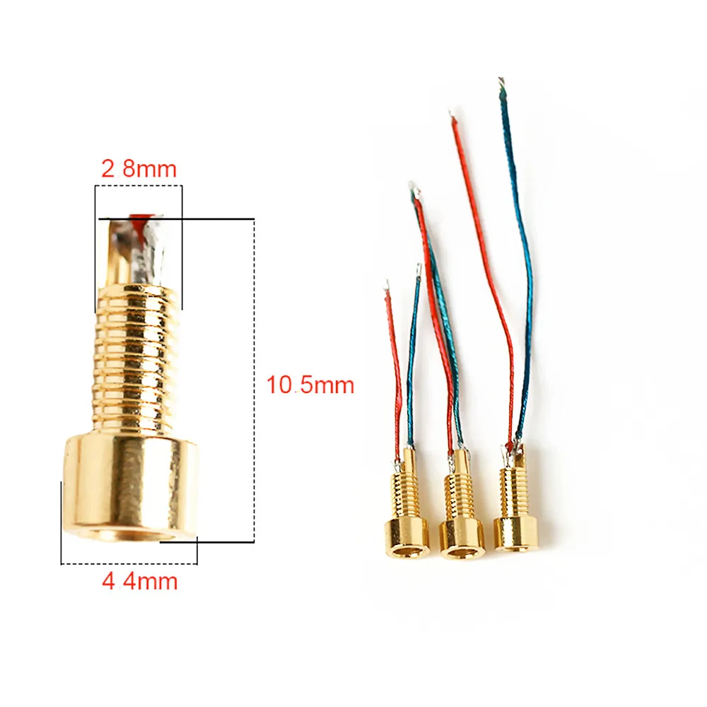1Pair MMCX Pin Connetor Socket Nut Custom Made Universal Female Pure copper Gold Plated Built-in Hreaded