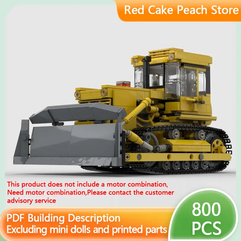 

City Car Model MOC Building Bricks T130 Crawler Bulldozer Modular Technology Children Holiday Gifts Assemble Toys Suit