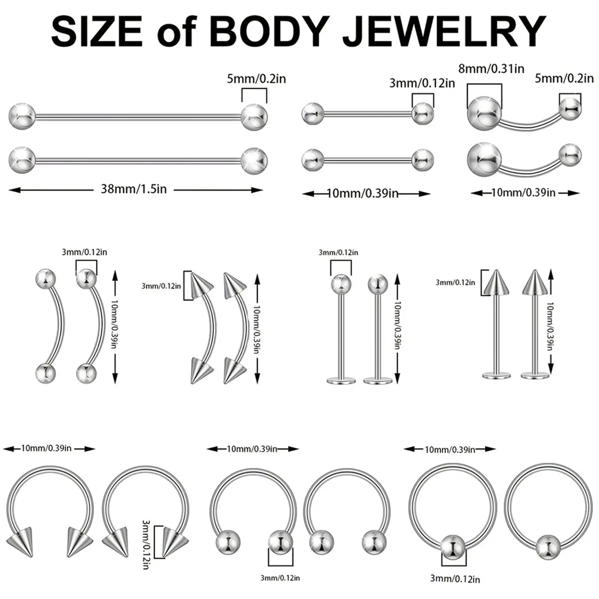 

A56K 41pcs Body Piercing Tool Kit Include Septum Forceps Clamp Pliers 20 Pcs Stainless Steel Piercing Needles 20 Pcs Jewelry