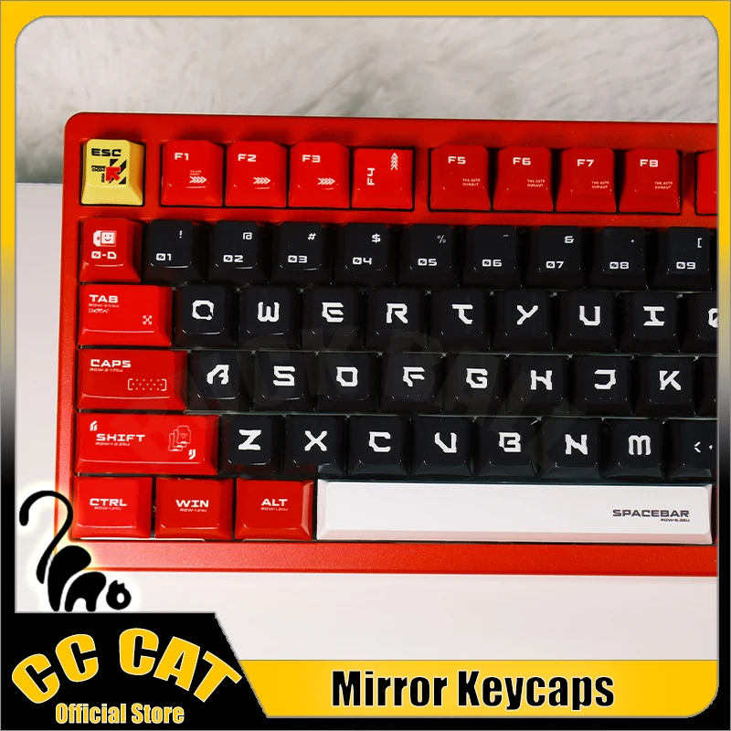 

Key Cerberus Mirror Keycaps Pbt Keycap 136keys Thermal Sublimation Keycap Mechanical Keyboard Keycap Gamer Keyboard For Wooting