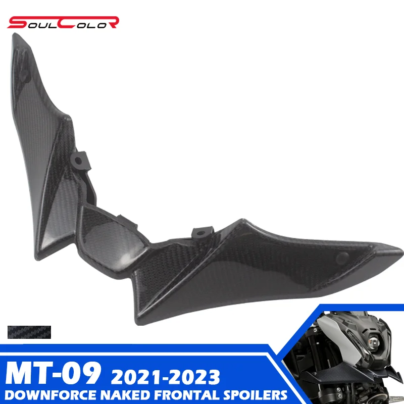 

Для мотоцикла YAMAHA MT-09 SP 2021 2022 2023 MT09 21-23, Real Carbon Downforce Naked, форнтальные спойлеры, аэродинамический отражатель крыла