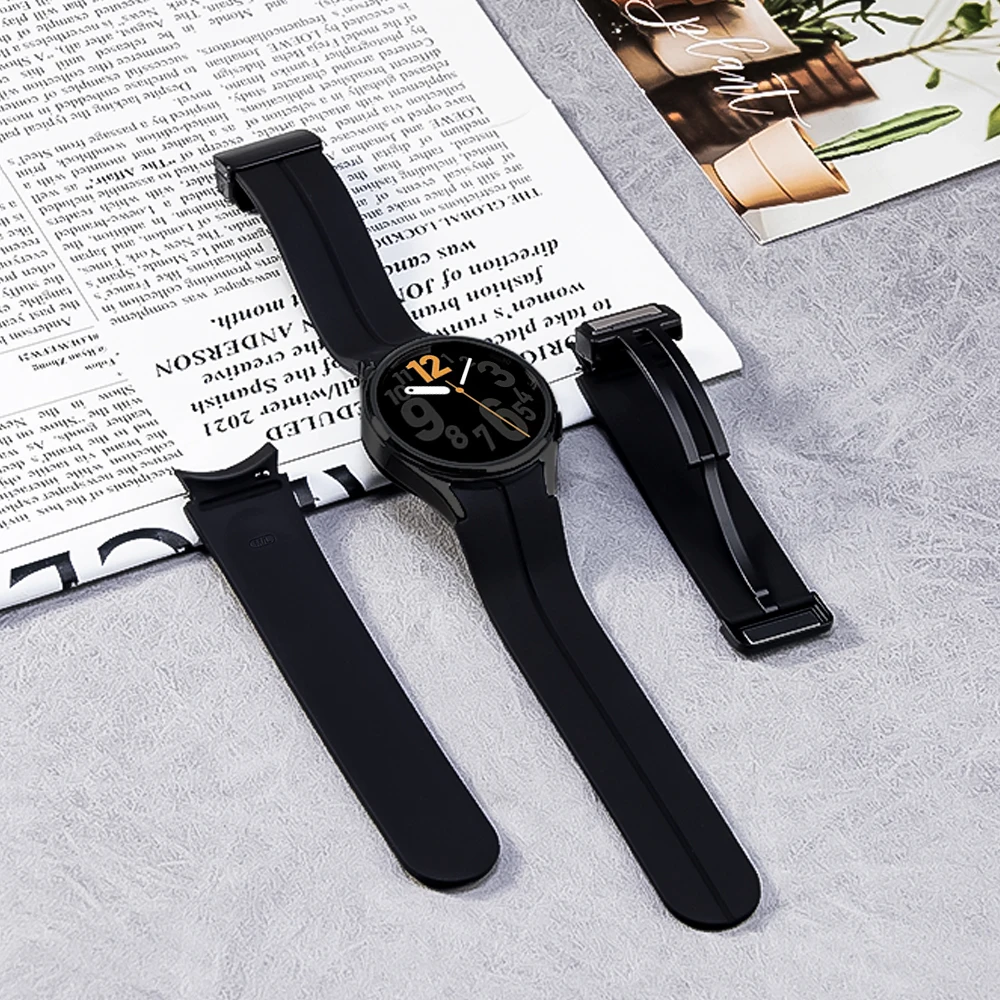 No Gap Magnetic Silicone Strap For Samsung Galaxy Watch 6 5 4 44mm 40mm 5 Pro 45mm Bracelet Galaxy Watch6 Classic 43mm 47mm Band