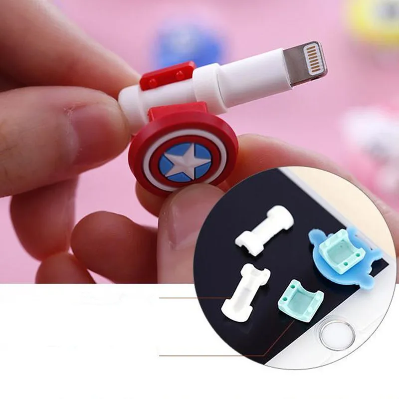 2 sztuk/partia Cartoon Disney kabel słuchawki Protector dla iPhone Sansung Xiaomi Huawei linii danych USB ładowarka kabel Winder organizator