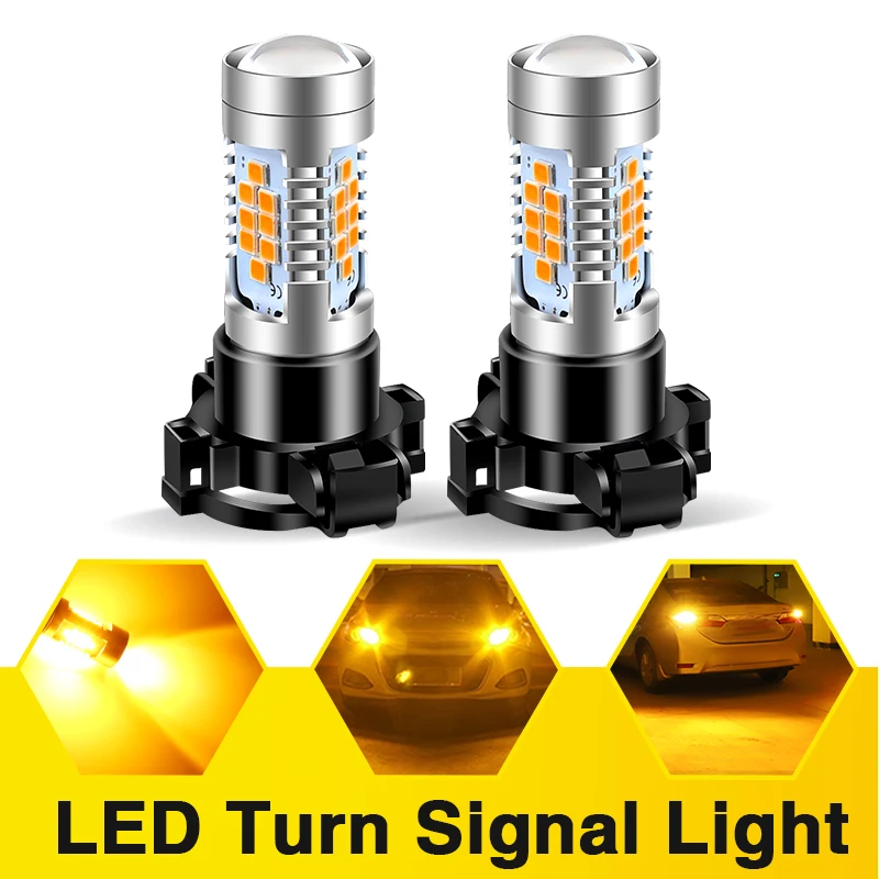 2PC PY24W 5200s LED Turn Signal Lights 12190 PY24WSV 12274/12190SV For Audi A4 Q5 BMW 3-series E90 E91 E92 E93 X3 E83 F25 X3 E70