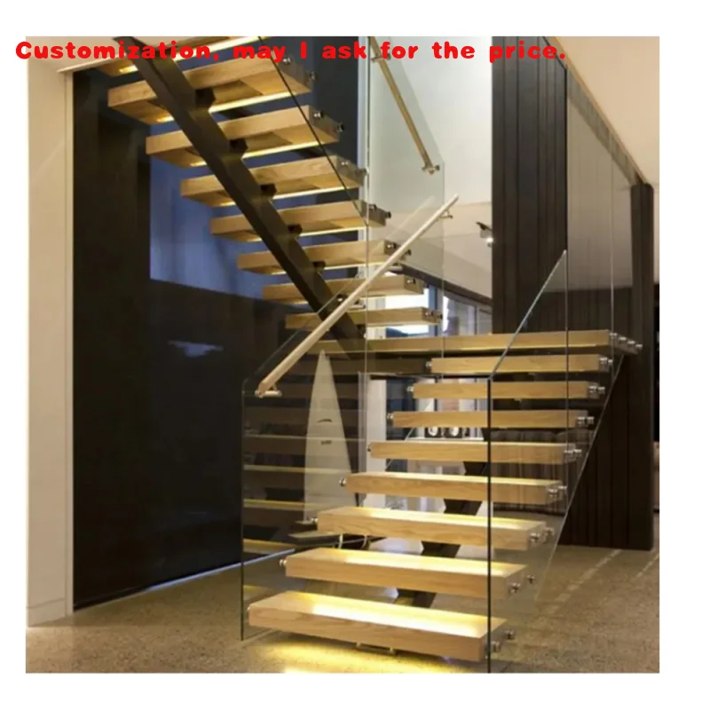 

custom.2026 Factory OEM Foshan Prefabricated Modern Luxury Indoor Metal Stairs Customized Mono Stringer Straight Staircase Desig