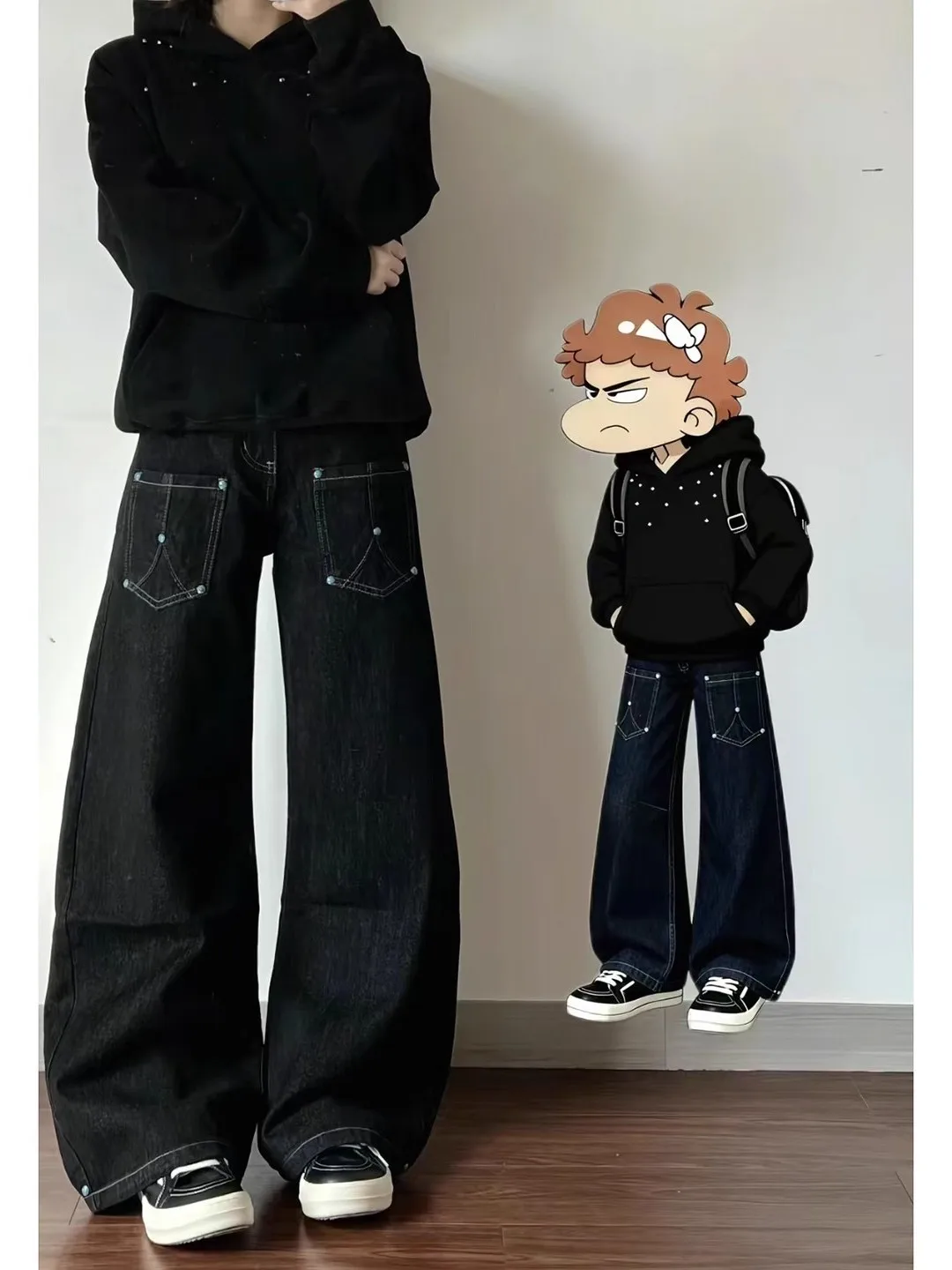 

Мужские джинсы Bla Turquoise Original Denim: осенне-зимние повседневные брюки с микро-клешем в американском уличном стиле