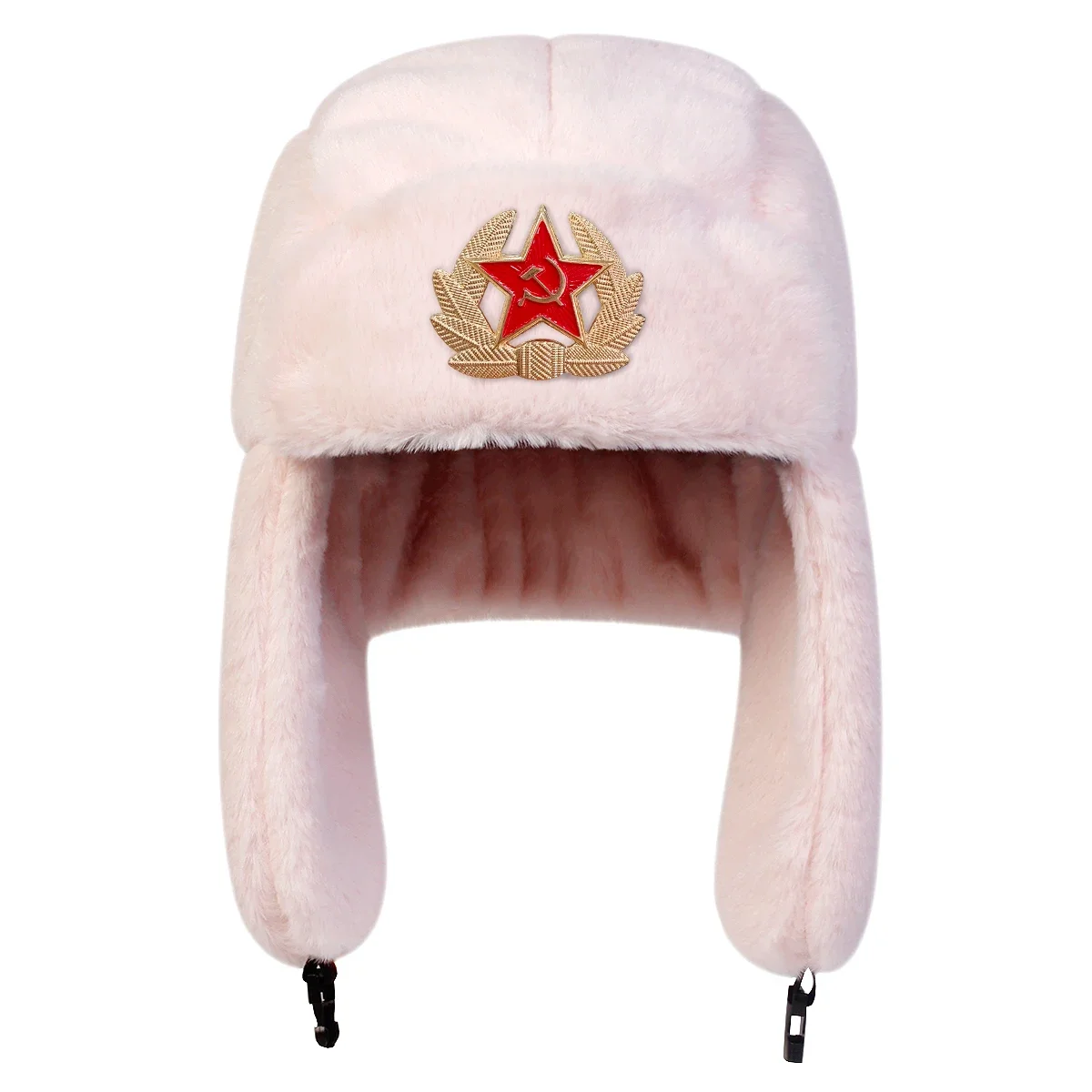 Cappello Lei Feng unisex con etichetta a stella a cinque punte Cappello invernale con paraorecchie Mantieni caldo Cappello da sci Cappello bomber per attività di equitazione all'aperto sulla neve
