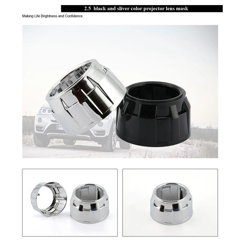 変更された車のヘッドライト,ダブルランプのレンズカバー,2.5インチの装飾的なカバー,q5 sea 5,mini gに適した特別なフード