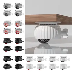 with Brake Adhesive Universal Wheel Stainless Steel Beads Household Furniture Casters Roller Accessories Paste Casters
