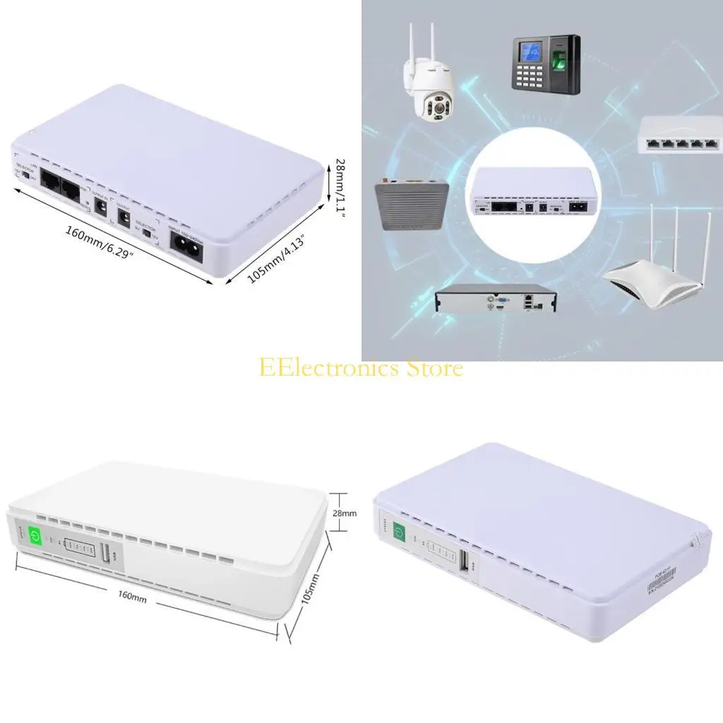 B03C UPS Uninterrupted Power Supply 8800mAh Lithium Backup Battery 5V9V12V15V24V Output Multiple Protect Lithium Battery