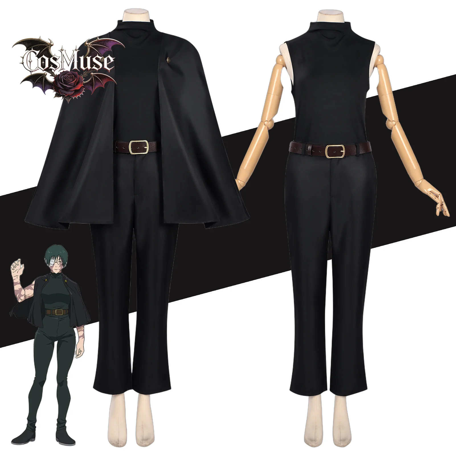 

Maki Zenin Cosplay Costume - Uniform Halloween Carnival Party Christmas Role Play Clothes